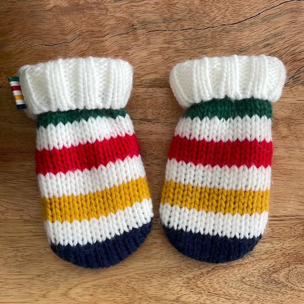 HBC STRIPES Fleece Lined Infant Mittens